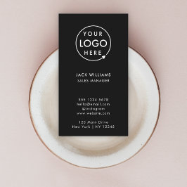 Firmenlogo | Minimalistisches Vertikalschwarz Visitenkarte