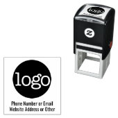 Firmenlogo mit 2 Zeilen Text Permastempel (Beispiel)