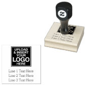 Firmenlogo mit 3 Zeilen Text Gummistempel (Stempel)