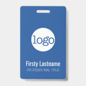 Firmenlogo mit Bar für erste und letzte Namen Ausweis (Vorderseite)