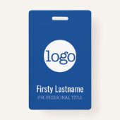 Firmenlogo mit Bar für erste und letzte Namen Ausweis (Vorderseite)