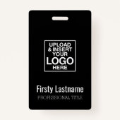 Firmenlogo mit Bar für erste und letzte Namen Ausweis (Vorderseite)