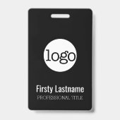 Firmenlogo mit Bar für erste und letzte Namen Ausweis (Vorderseite)