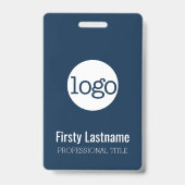 Firmenlogo mit Bar für erste und letzte Namen Ausweis (Vorderseite)