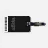 Firmenlogo mit Bar für erste und letzte Namen Gepäckanhänger (Rückseite horizontal)