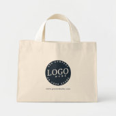 Firmenlogo mit Business Website Mitarbeiter Mini Stoffbeutel (Vorne)