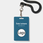 Firmenlogo mit dem Code Ba für die erste und letzt Ausweis (Vorderseite mit Lanyard)