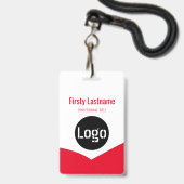 Firmenlogo mit dem Code Ba für die erste und letzt Ausweis (Vorderseite mit Lanyard)