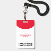 Firmenlogo mit dem Code Ba für die erste und letzt Ausweis (Rückseite mit Lanyard)