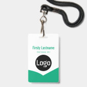 Firmenlogo mit dem Code Ba für die erste und letzt Ausweis (Vorderseite mit Lanyard)