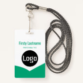 Firmenlogo mit dem Code Ba für die erste und letzt Ausweis (Vorderseite mit Schlüsselband)