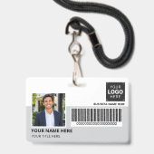 Firmenlogo mit Foto Geschäft Ausweis (Vorderseite mit Lanyard)