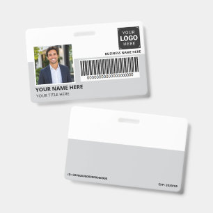 Firmenlogo mit Foto Geschäft Ausweis
