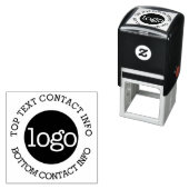 Firmenlogo mit Kontaktinformationen hochladen Permastempel (Beispiel)