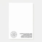 Firmenlogo mit Kontaktinformationen - Werbeaktion Post-it Klebezettel (Vorderseite)