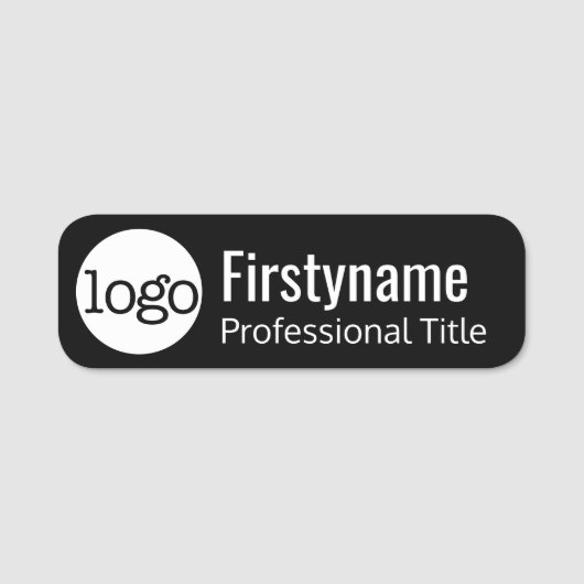 Firmenlogo mit Mitarbeiter und Titel Namensschild (Vorderseite)