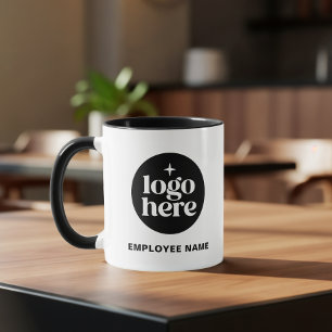 Firmenlogo mit Namen und Branding Tasse