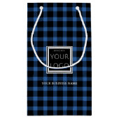 Firmenlogo mit Namenswerbung Kariert Kleine Geschenktüte (Rückseite)