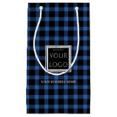 Firmenlogo mit Namenswerbung Kariert Kleine Geschenktüte (Vorderseite)