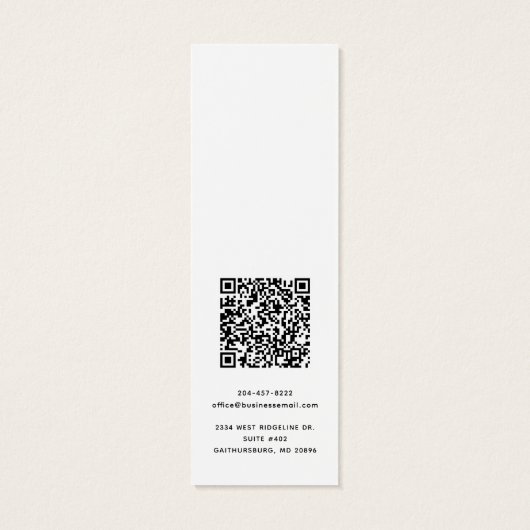 Firmenlogo mit QR-Code-Ohrring-Display-Karte (Rückseite)