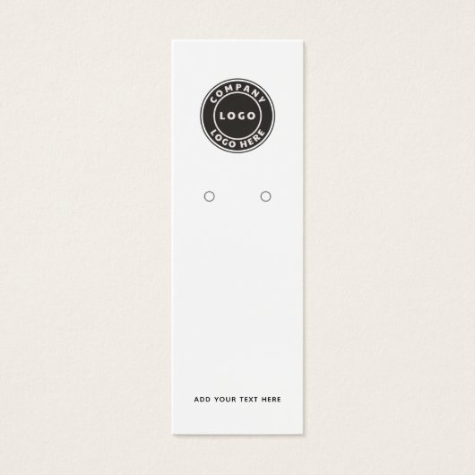 Firmenlogo mit QR-Code-Ohrring-Display-Karte (Vorderseite)