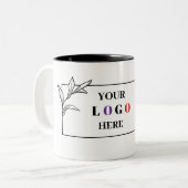 Firmenlogo mit QR-Tasse Zweifarbige Tasse (Vorderseite Links)