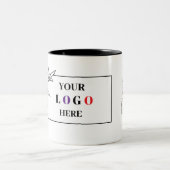 Firmenlogo mit QR-Tasse Zweifarbige Tasse (Mittel)