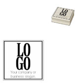 Firmenlogo mit Rahmen und Slogan Gummistempel (Stempel)