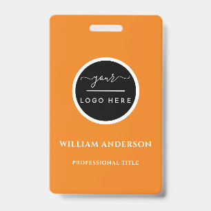 Firmenlogo mit Vor- und Nachnamen Bar Code  B Ausweis
