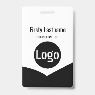 Firmenlogo mit Vor- und Nachnamen Bar Code Ba Ausweis