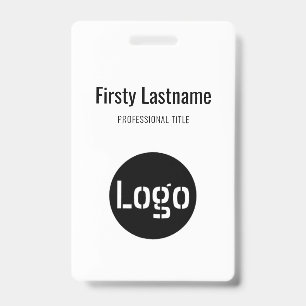 Firmenlogo mit Vor- und Nachnamen Bar Code Ba Ausweis