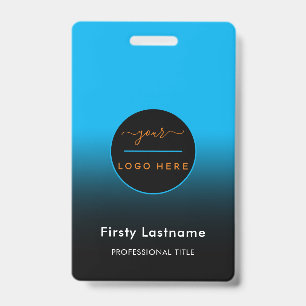 Firmenlogo mit Vor- und Nachnamen Bar Code Leiste Ausweis