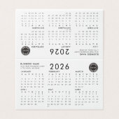 Firmenlogo Mitarbeiter 2026 Kalender (Außenseite Aufgefaltet)