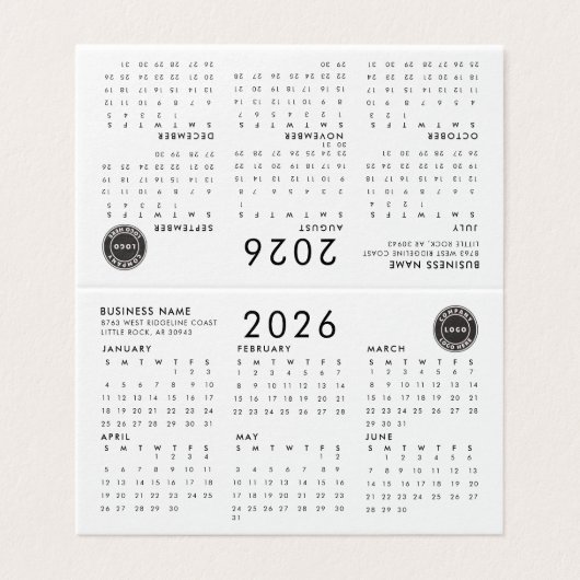 Firmenlogo Mitarbeiter 2026 Kalender (Außenseite Aufgefaltet)