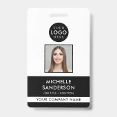 Firmenlogo-Mitarbeiter-Barcode-Mitarbeiter-Foto-ID Ausweis (Vorderseite)