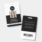 Firmenlogo-Mitarbeiter-Barcode-Mitarbeiterfoto-ID Ausweis (Vorder- & Rückseite)