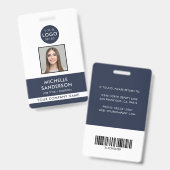 Firmenlogo Mitarbeiter Barcode Mitarbeiterfoto ID Ausweis (Vorder- & Rückseite)