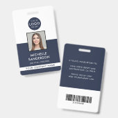 Firmenlogo-Mitarbeiter-Barcode-Mitarbeiterfoto-ID Ausweis (Vorder- & Rückseite)
