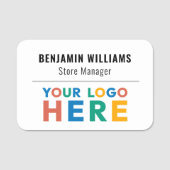 Firmenlogo - Mitarbeiter Beruflich Namensschild (Vorderseite)