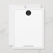 Firmenlogo Mitarbeiter doppelt geteilt Mitteilungskarte (Rückseite)