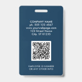 Firmenlogo Mitarbeiter Foto Blue ID Ausweis (Back)
