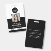 Firmenlogo-Mitarbeiter-Foto-ID Ausweis (Vorder- & Rückseite)