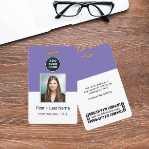 Firmenlogo Mitarbeiter Foto ID Barcode Benutzerdef Ausweis