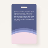 Firmenlogo Mitarbeiter-Foto-ID Blau und Rost Ausweis (Rückseite)