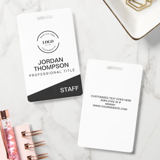 Firmenlogo Mitarbeiter Geschäft Professionelles Pe Ausweis (Büro)