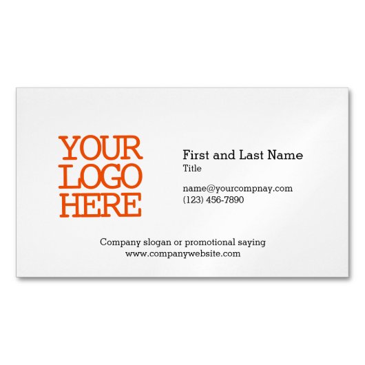 Firmenlogo Mitarbeiter Kontaktinformationen Magnetische Visitenkarte (Vorderseite)