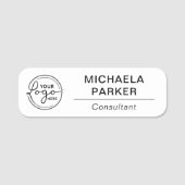 Firmenlogo Mitarbeiter Magnet oder Sicherheitsnade Namensschild (Vorderseite)