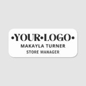 Firmenlogo Mitarbeiter Namensschild (Vorderseite)
