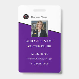 Firmenlogo Mitarbeiter Namensschild Foto ID Karte Ausweis