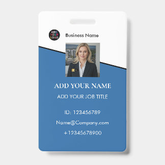 Firmenlogo Mitarbeiter Namensschild Fotoausweis Ausweis